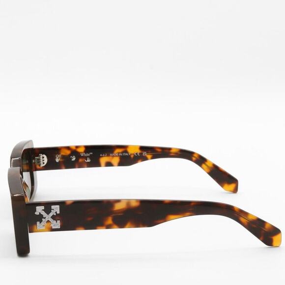 Off-White Arthur Havana Green Lens Rectangle Sunglasses OERI016 6455 NEW/NIB!! main image 16